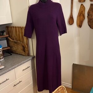 Michael Kors Rich Purple Wool Dress